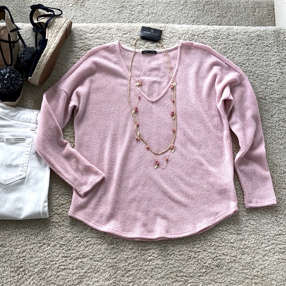 Super Soft, Pink Long Sleeve Top - Picture 2 of 7